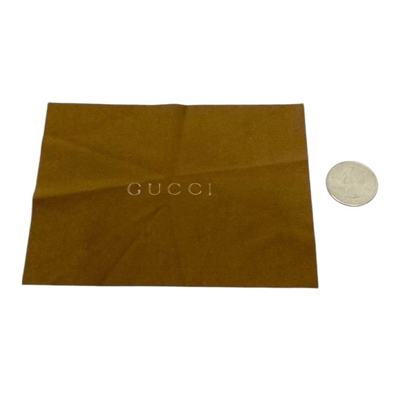 Gucci Sunglasses Lens Cleaner Cloth Dark Brown and Gold - Picture 2 of 6